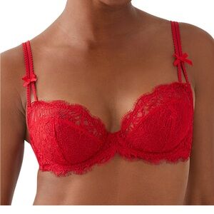 Chic Scarlet Lace Bra